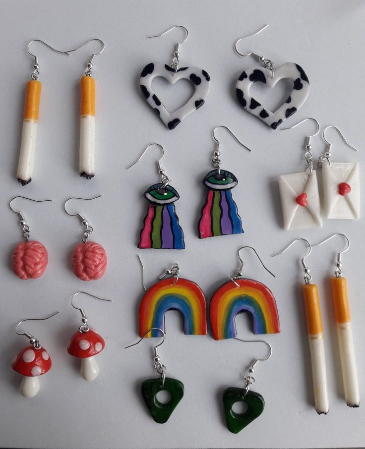 arcilla aretes personalizados